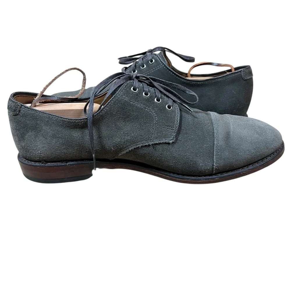 Allen Edmonds Barrett Gray Suede Cap‎ Toe Dress Shoes Men’s 9.5 D